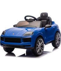 Elektromobilis Porsche Cayenne, zils