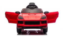 Elektromobilis Porsche Cayenne, sarkans
