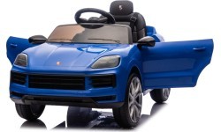 Elektromobilis Porsche Cayenne, zils