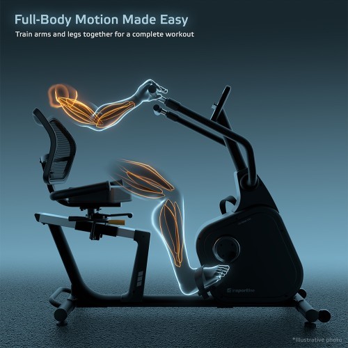 Horizontālais velotrenažieris inSPORTline ZenSeat 100
