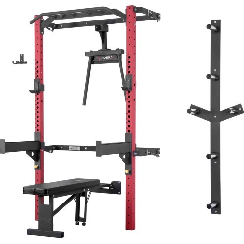 KLT22 MULTIFUNCTIONAL FOLDING POWER RACK RED HMS
