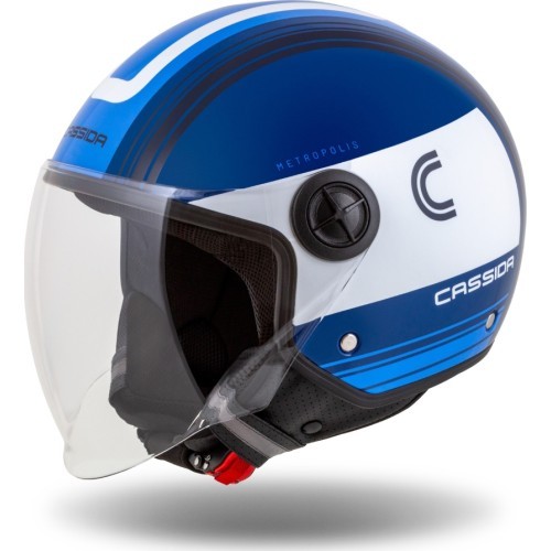Motorcycle Helmet Cassida Handy Metropolis Blue/Dark Blue/White
