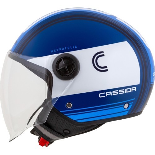 Motorcycle Helmet Cassida Handy Metropolis Blue/Dark Blue/White