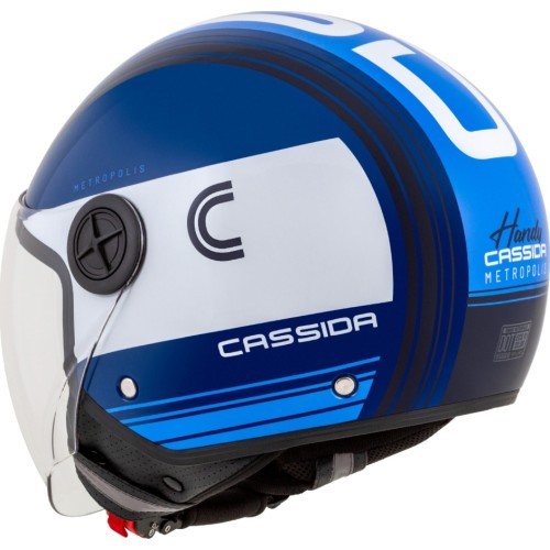 Motorcycle Helmet Cassida Handy Metropolis Blue/Dark Blue/White