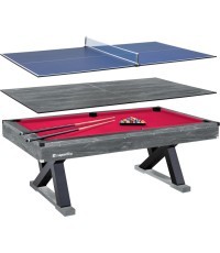 Бильярдный стол 3-в-1 inSPORTline Residento - Dark Wood