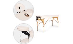 Wooden massage and rehabilitation table, 2-segment, foldable into a suitcase + bag ModernHome
