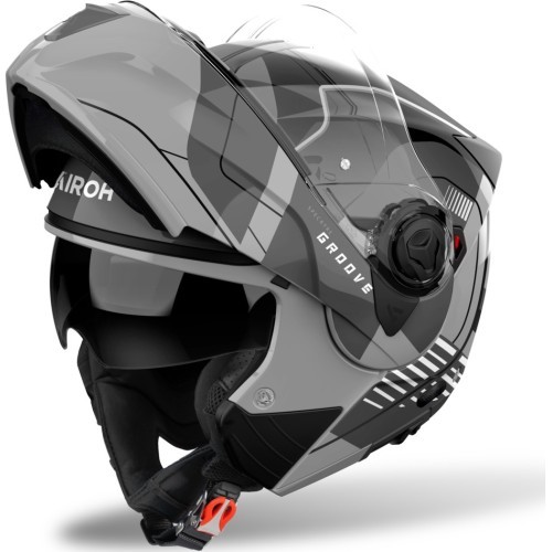 Atverama motocikla ķivere AIROH SPECKTRE Groove P/J spīdīgi pelēka