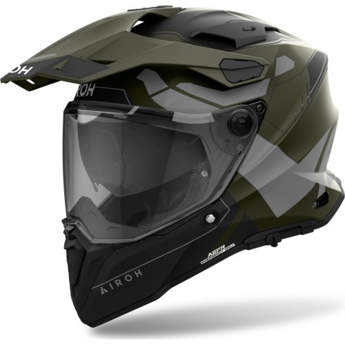 Motocikla ķivere Airoh Commander 2 Reveal matēti militāri zaļa