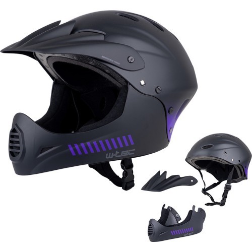 Downhill Helmet W-TEC Campanero Noir Violet