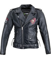 Leather Motorcycle Jacket W-TEC Black Heart Perfectis - Black
