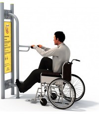 Уличный велотренажёр для людей с ограниченными возможностями Bicycle Disabled E25