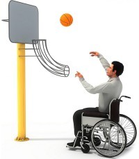 Уличный тренажёр баскетбольная корзина для инвалидов DisabledE49
