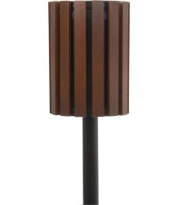 Steel and wooden litter bin03008
