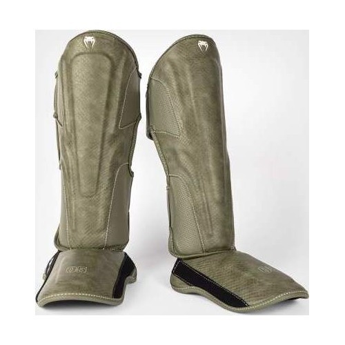 Venum Impact Evo Scales Shin Guards - Army Green
