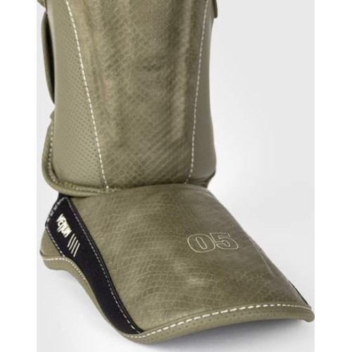 Venum Impact Evo Scales Shin Guards - Army Green