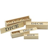 Philos wooden dice 20mm 5 in a set