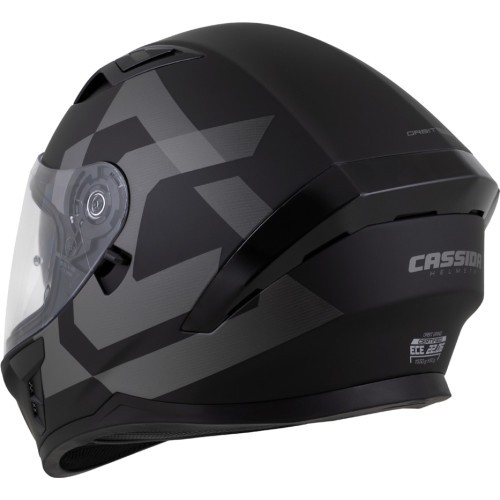 Motocikla ķivere Cassida Orbit Grind matēti melna/pelēka
