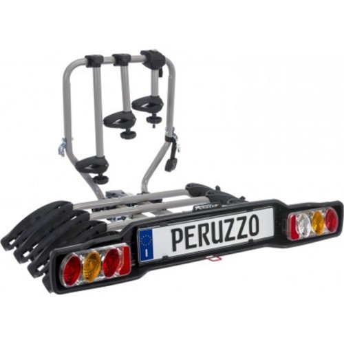 Peruzzo Siena bike rack // for 4 bikes, towbar-mounted, foldable (steel)