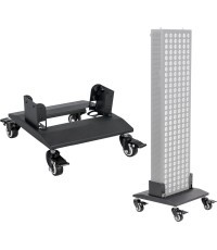 Stand w/ Wheels for Red LED Light Therapy Panel inSPORTline Brister - Black
