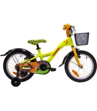 4KIDS Lion 16" // 1G, размер 10" (25,5 см), V-Brake и Footbrake, алюминий (желтый)