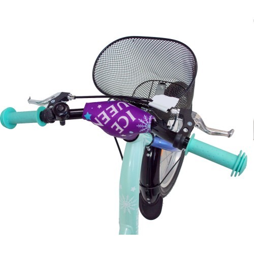 Bērnu velosipēds 4KIDS Ice Queen 16", 1G, izmērs 10" (25,5 cm), V-Brake un kāju bremzes, alumīnijs (gaiši zils)
