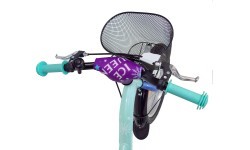 Детский велосипед 4KIDS Ice Queen 16", 1 скорость, размер 10" (25,5 см), тормоза V-Brake и ножной, алюминий (голубой)