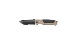 Нож Walther PDP Tanto FDE черный, серрейторный