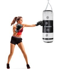 Punching Bag inSPORTline Robkin 90 x 35 cm - Black/White