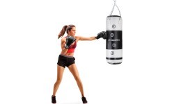 Boksa maiss inSPORTline Robkin 90 x 35 cm - Melns/balts