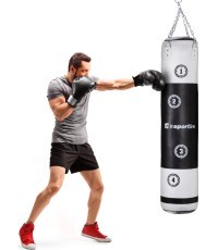 Boksa maiss inSPORTline Robkin 150 x 35 cm - Black-White