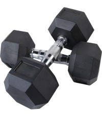 Sešstūra hanteles inSPORTline Hexclusive 25 kg