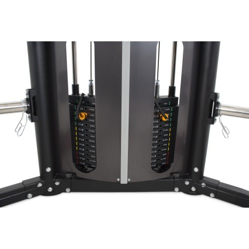 Daudzfunkcionāls trenažieris Pivot Fitness FSM-400 Functional Smith Machine, melns
