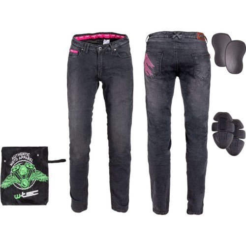 Sieviešu moto džinsi Džinsi W-TEC Leonarda - Black