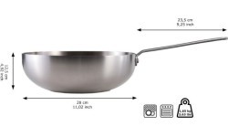 Skottsberg Stainless Steel Wok Pan 28cm