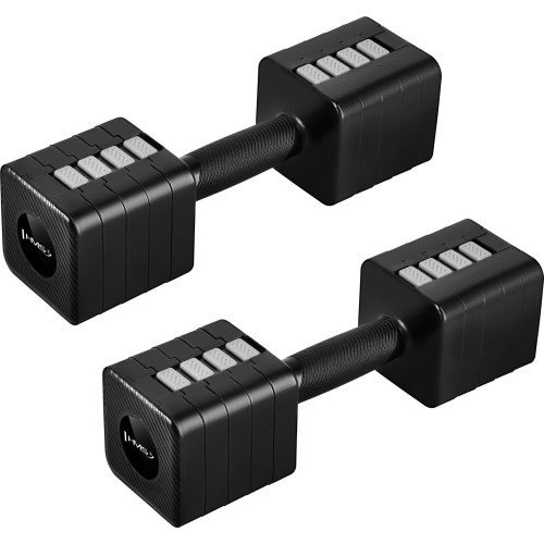 Regulējami hanteles HMS HL02, melni, 2 x 5 kg