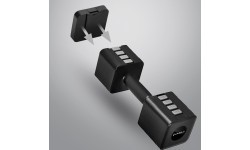 ADJUSTABLE DUMBBELLS BLACK 2 x 5 KG HL02 HMS