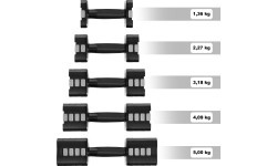 ADJUSTABLE DUMBBELLS BLACK 2 x 5 KG HL02 HMS