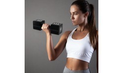 ADJUSTABLE DUMBBELLS BLACK 2 x 5 KG HL02 HMS