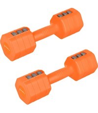 ADJUSTABLE DUMBBELLS ORANGE 2 x 2.5 KG HL03 HMS