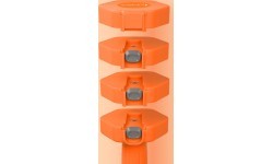 ADJUSTABLE DUMBBELLS ORANGE 2 x 2.5 KG HL03 HMS