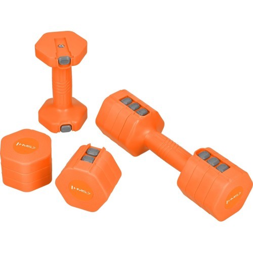 ADJUSTABLE DUMBBELLS ORANGE 2 x 2.5 KG HL03 HMS