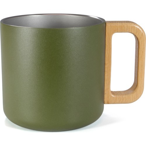 BasicNature Stainless steel thermo mug 'Rustico'
