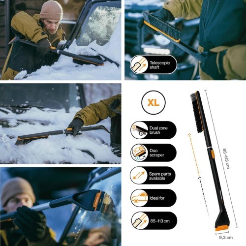 Автомобильная щётка для снега со скребком для льда Fiskars