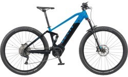Kalnu elektriskais velosipēds ar pilnu balstiekārtu Levit Kingit BF Overstep 630 29”, 2024 - Zils melns pērļu