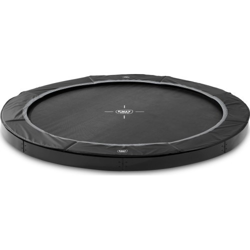 EXIT InTerra ground-level sports trampoline ø244cm - black