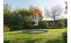 EXIT InTerra ground-level sports trampoline ø305cm - black