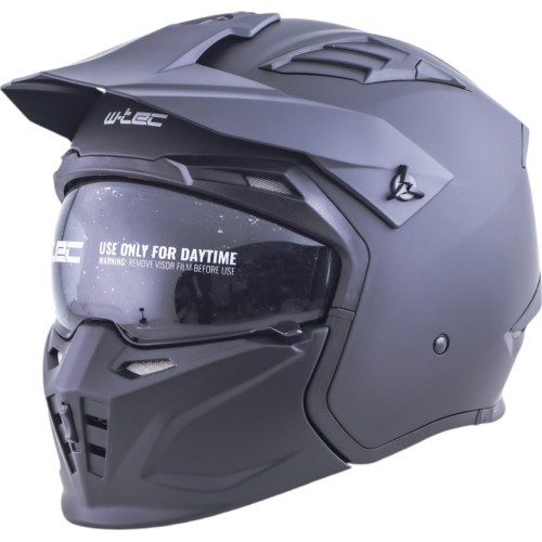 Modulārā motociklista ķivere W-TEC Badalone - Matēti melna