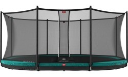 Батут BERG Grand Favorit InGround 520, зелёный + защитная сетка Comfort