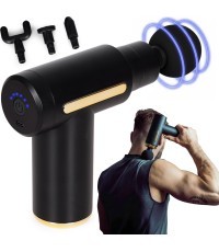 Masāžas pistoles vibrējošais roku masāžas aparāts ar 4 uzgaļiem ModernHome