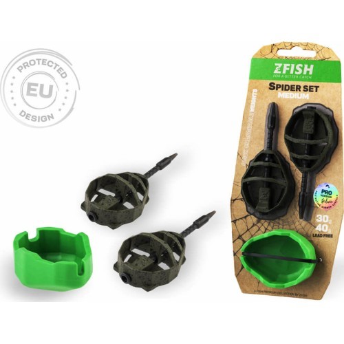 ZFISH Method Feeder Spider Medium Set 50,60g + Mould
